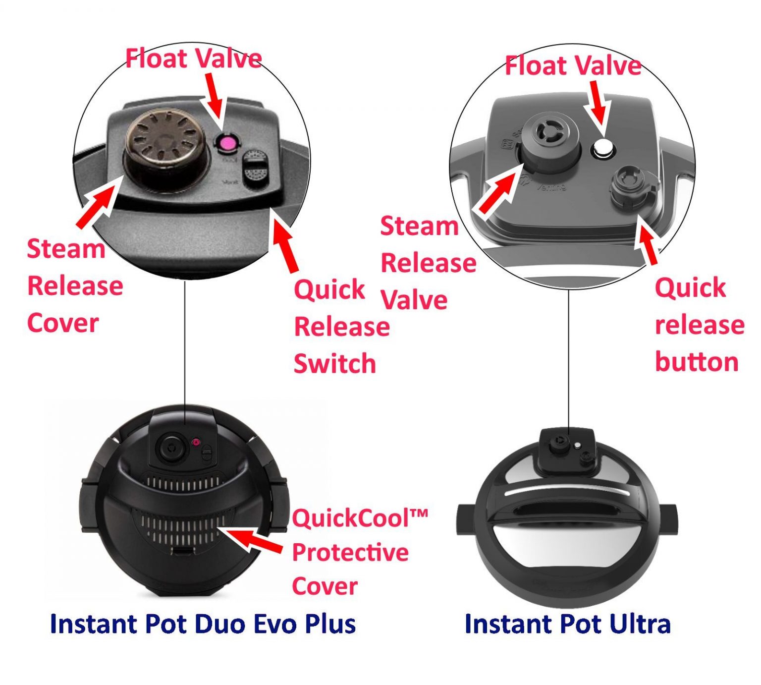 Instant Pot Duo Evo Plus vs Ultra comparison